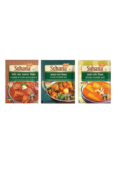 Suhana Paneer Combo Pack Of 6 - Shahi 50G X 2, Kadhai Butter 2