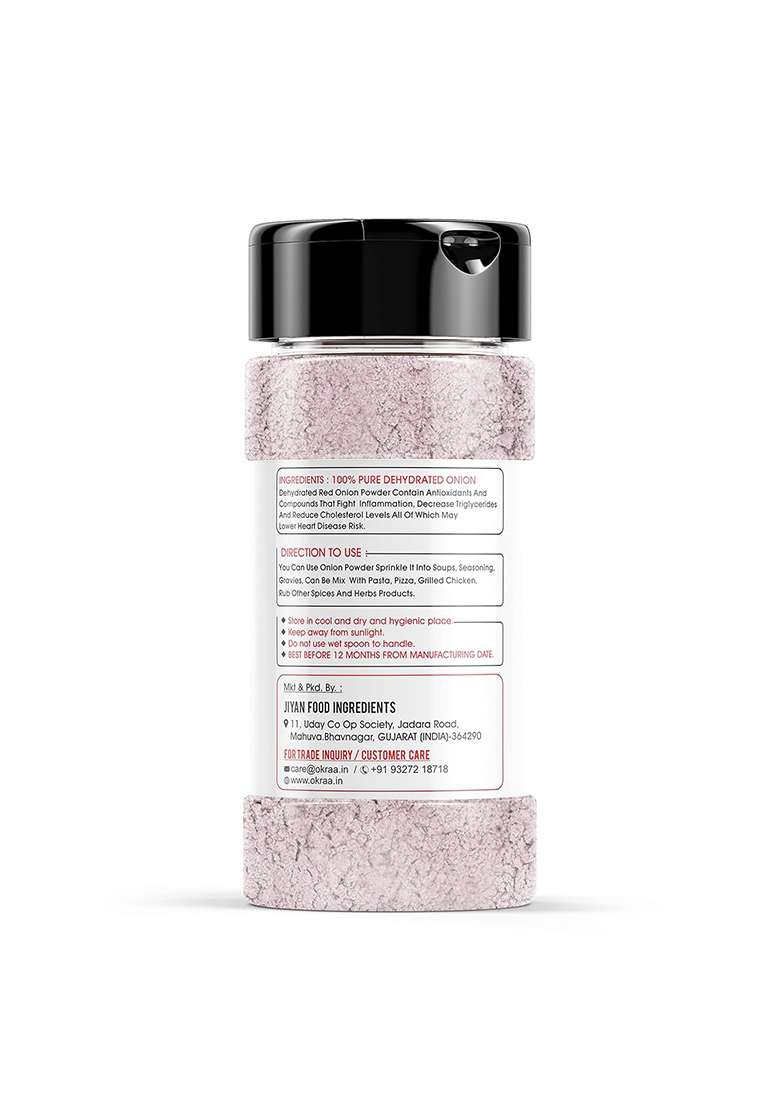 Okraa Red Onion Powder - 100 Gm/Dehydrated Pyaz/Ready To Use - Indya