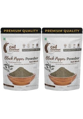 Gourmet Health Impressions - Superior Grade Tellicherry Black Pepper Powder | Malabar Wayanad Region Pack Of 2 X 75G Net 150G Finely Ground, Non-Gmo Perfect For Seasoning & Flavor Boost