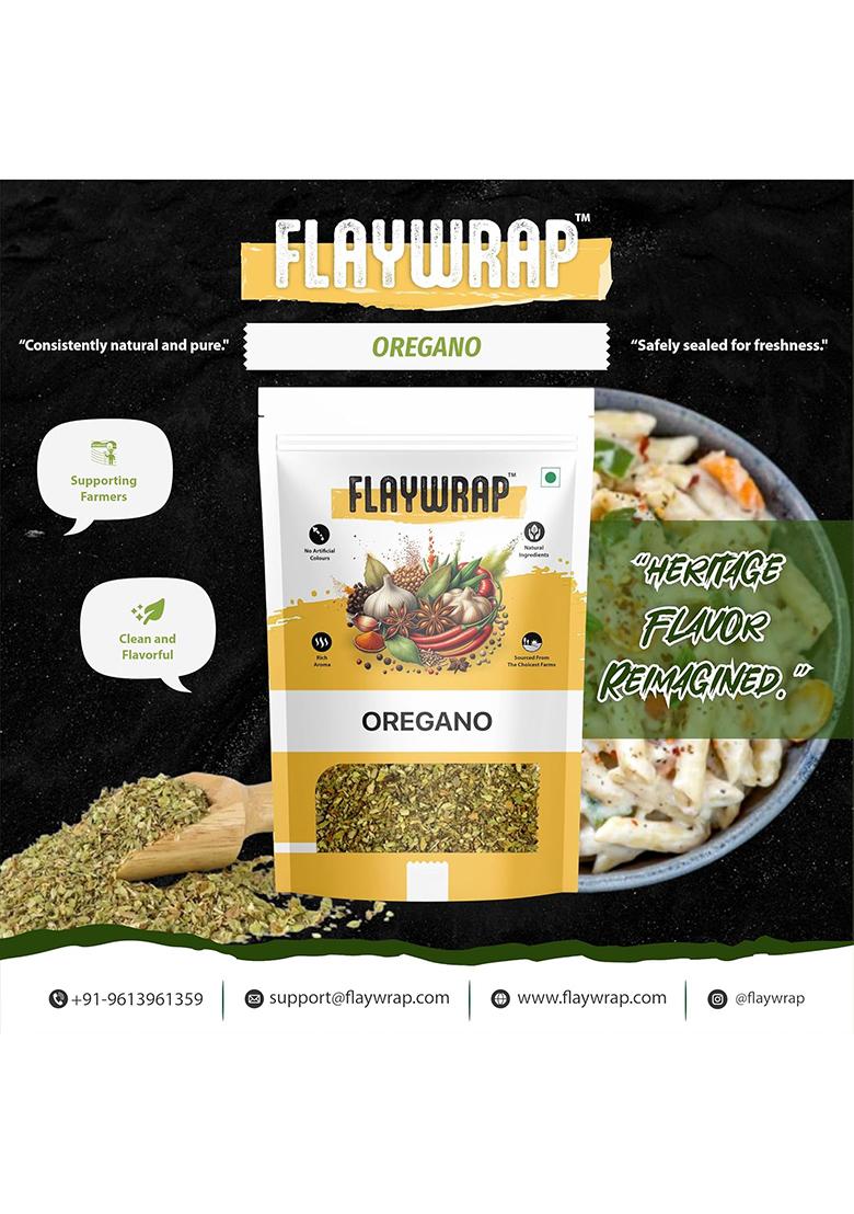 Flaywrap Seasoning Combo | Chilli Flakes 100Gm + Oregano Premium Italian Spice Mix All-Natural No Preservatives For Pizza, Pasta, Sandwiches & More Pack Of 2