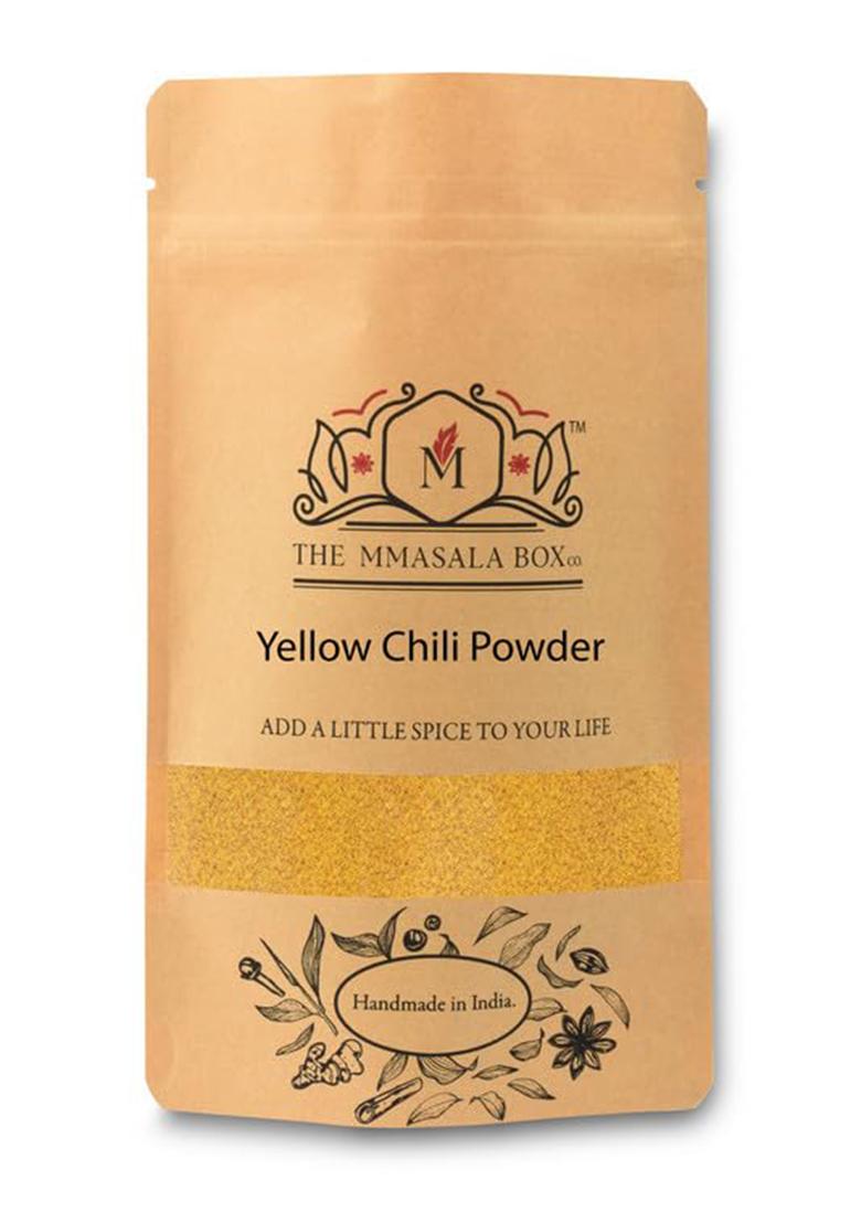 The Mmasala Box Co. Yellow Chilli Powder | Premium Natural Spice Mild Heat & Rich Flavor Handmade In India 100 Grams