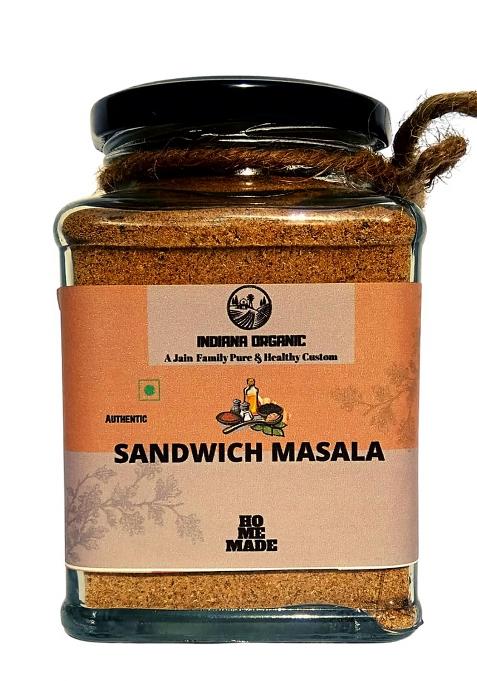 Indiana Organic Sandwich Masala Powder - 150 Gram, Freshly Ground Packed On Order | No Onion & Garlic.