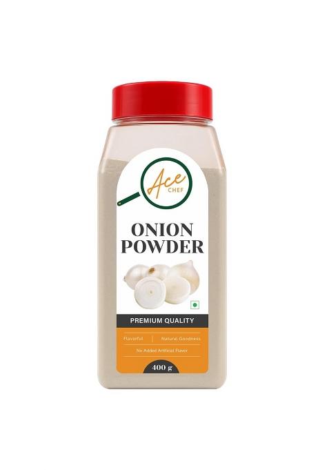 Acechef Ace Chef Premium Onion Powder 400G | 100% Dehydrated Pure & Natural No Added Artificial Flavour Perfect For Cooking, Seasoning, Soups Marinades
