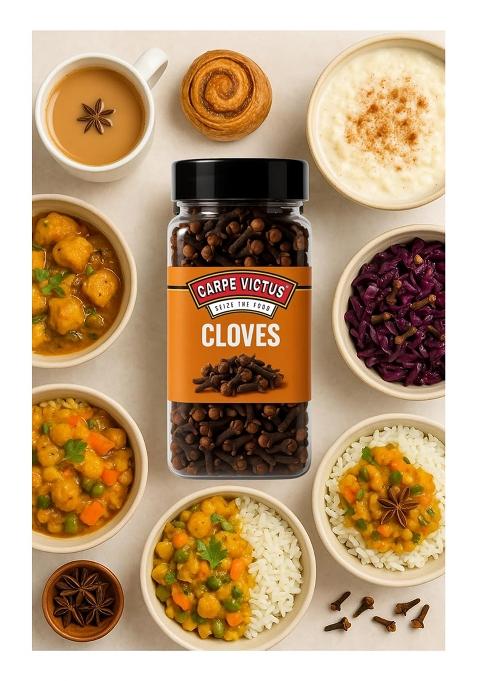 Carpe Victus Premium Cloves Whole Laung 40G | Fresh Aromatic Spices For All Foods Natural, Healthy & Flavorful Masala Cooking