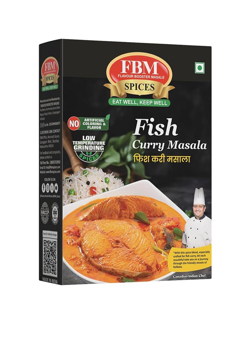 Fbm Flavour Booster Masale Fish Curry Masala 50G, Indian Vegetable Spice Blend, No Artificial Colours