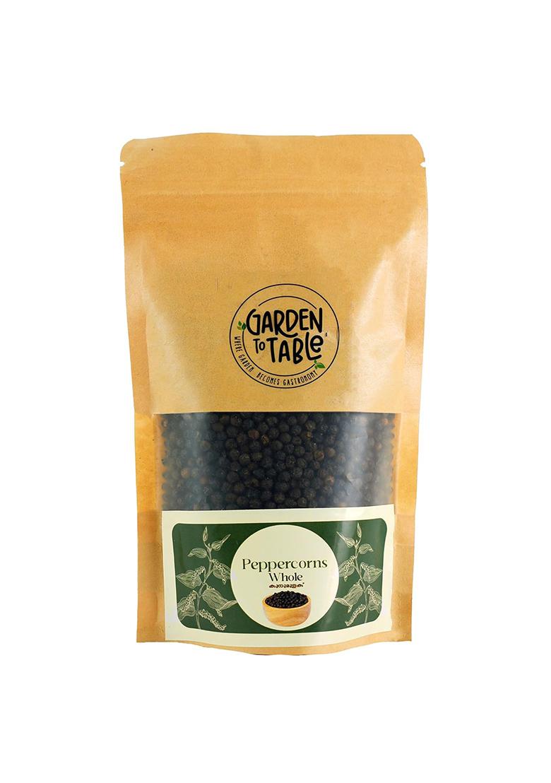 Garden To Table Premium Whole Black Peppercorns, Natural And Preservative-Free, Product Of India