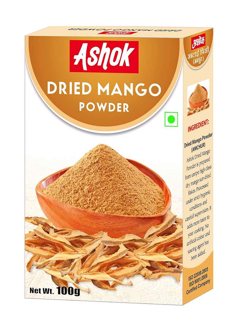 Ashok Dried Mango Powder, Chole Masala And Garam Masala, Spices Combo Pack With Natural Ingredients -100 Gram In Each - Indya
