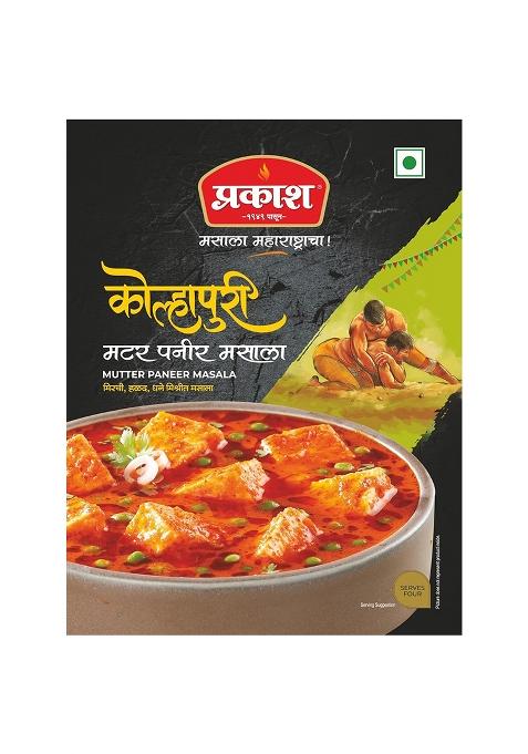 Prakash Kolhapuri Mutter Paneer Masala 25 Gm | Pack Of 4 Ready To Use Easy Cook Authentic Maharashtra Spices Serves (Per Pack) No Preservatives, Colours Or Artificial Flavours