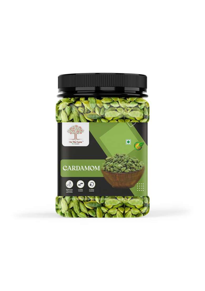 On The Farm - Pure Goodness Premium Whole Green Cardamom Pods For Tea And Cooking | Natural Choti Elaichi-200Gm - Indya