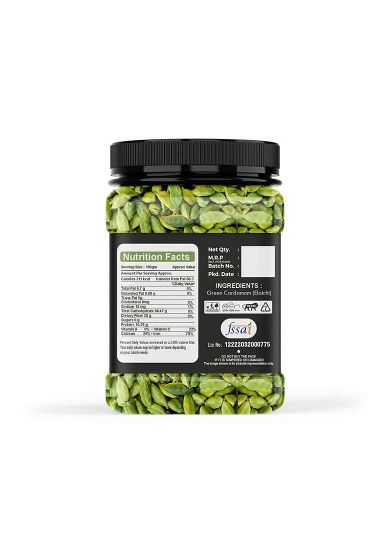 On The Farm - Pure Goodness Premium Whole Green Cardamom Pods For Tea And Cooking | Natural Choti Elaichi-200Gm - Indya