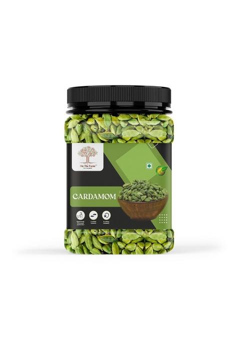 On The Farm - Pure Goodness Premium Whole Green Cardamom Pods For Tea And Cooking | Natural Choti Elaichi-200Gm