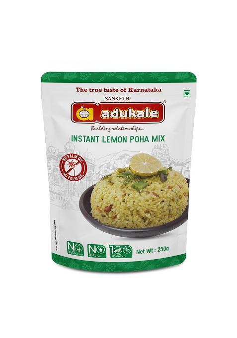 Adukale Lemon Poha Mix/Avalakki Bisi Nimbe Bhath Mix, 250G