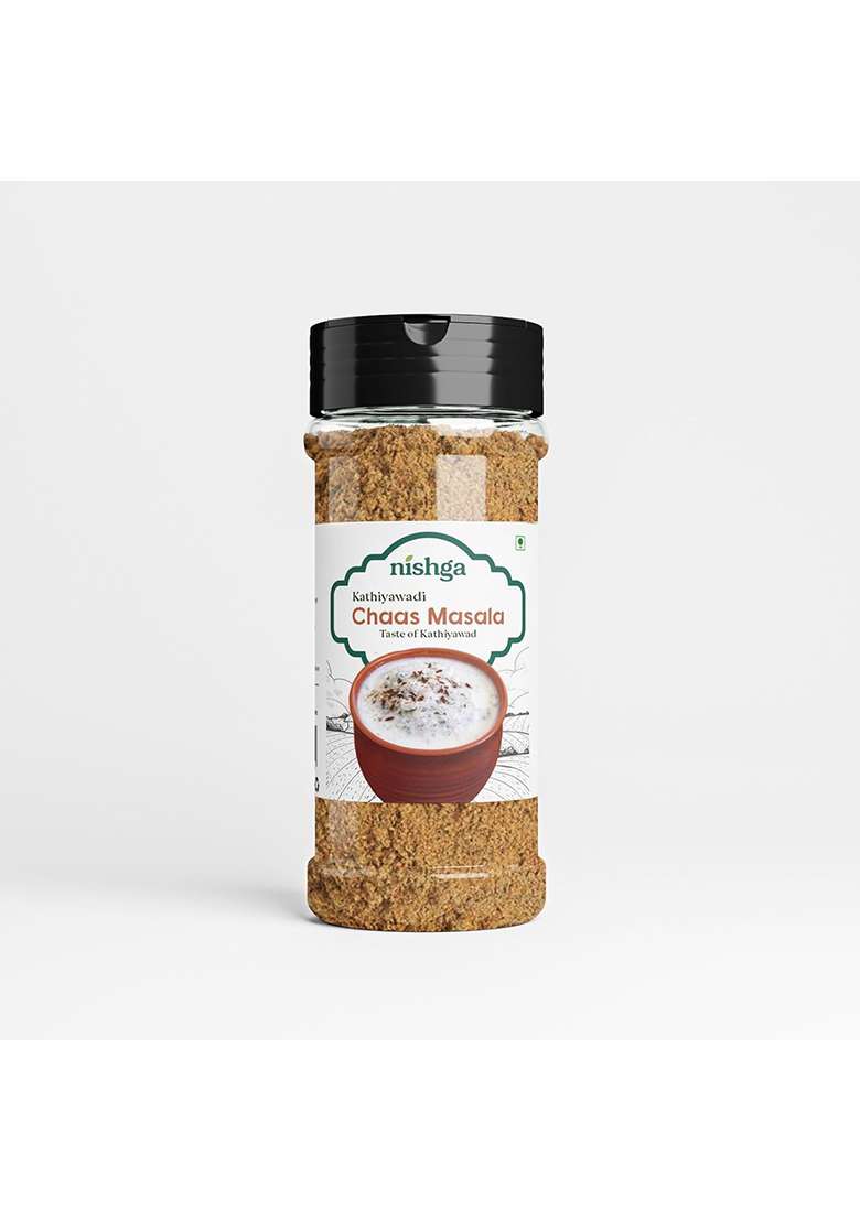 Nishga Chaas Masala Powder By | Authentic Kathiyawadi Buttermilk Fresh & Natural Ingredients No Preservatives Gujarati Style Chach Spice Mix 100G - Indya