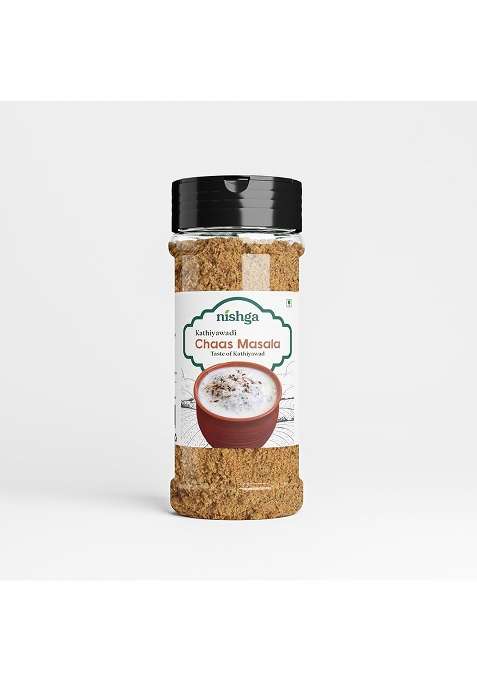 Nishga Chaas Masala Powder By | Authentic Kathiyawadi Buttermilk Fresh & Natural Ingredients No Preservatives Gujarati Style Chach Spice Mix 100G