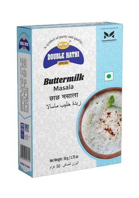 Double Hathi Butter Milk Masala Powder 100-50Gm Pack Of 2 - Flavorful Chaas For Chach/Chhas Authentic Indian Spice Blend Perfect Refreshing Summer Drinks & Recipes