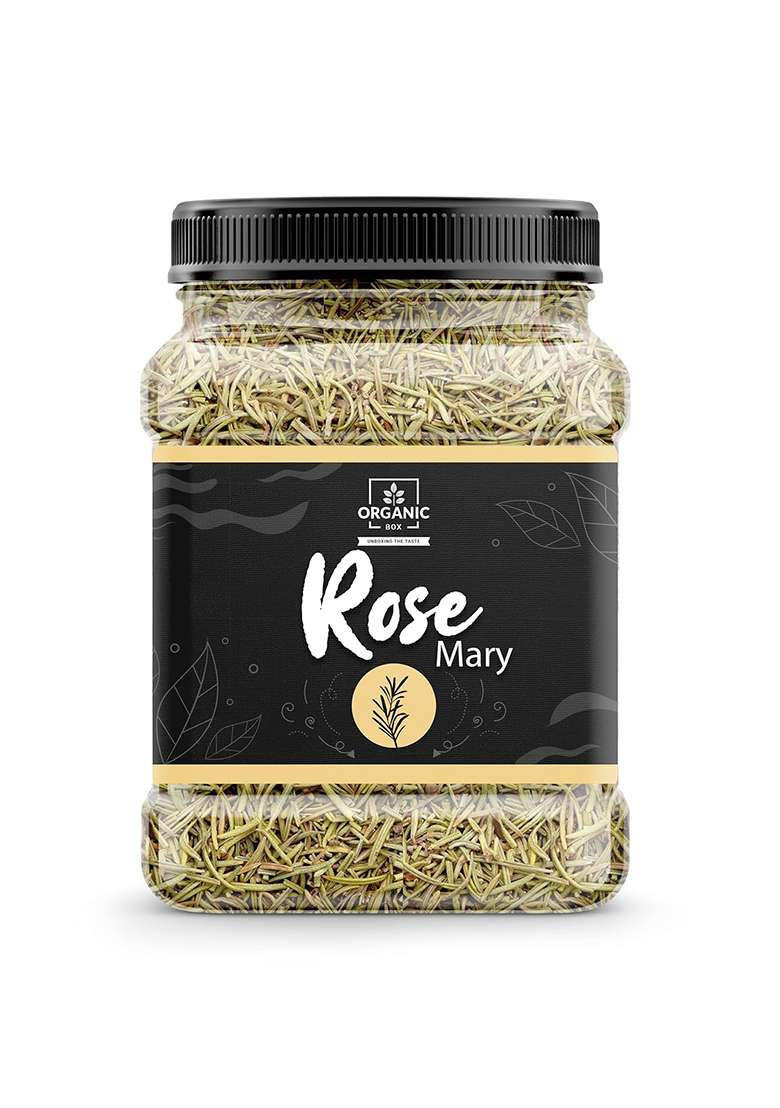 Organic Box Premium And Natural Dry Rosemary Loose Leaves Herbal Tea For Weight Loss (100 Gram) - Indya