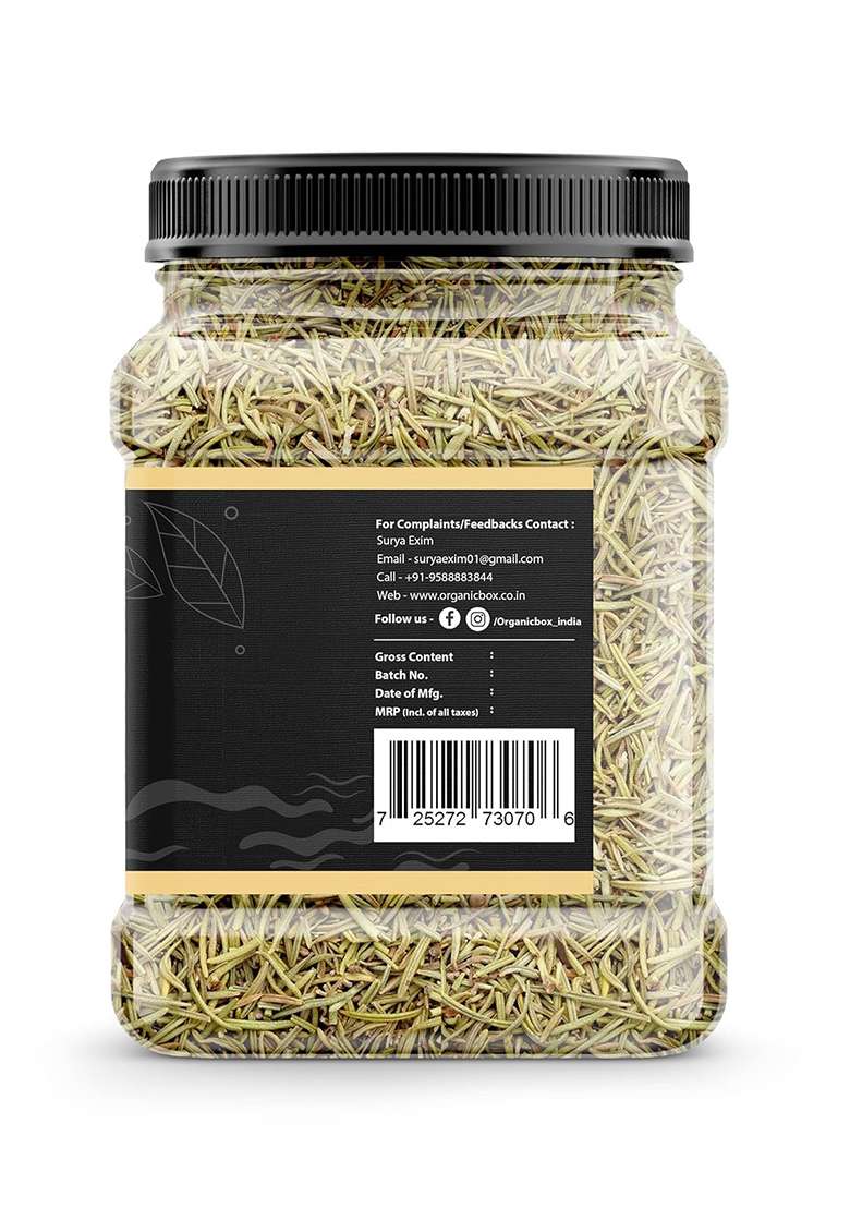 Organic Box Premium And Natural Dry Rosemary Loose Leaves Herbal Tea For Weight Loss (100 Gram) - Indya