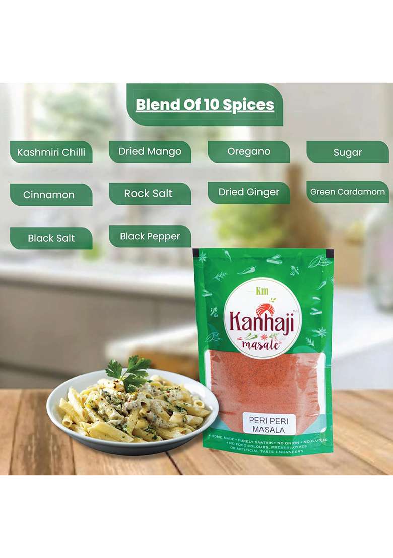 Kanhaji Masale Peri Seasoning Mix, No Artificial Flavours Or Preservatives, 100G To 1Kg (250 Gm) - Indya
