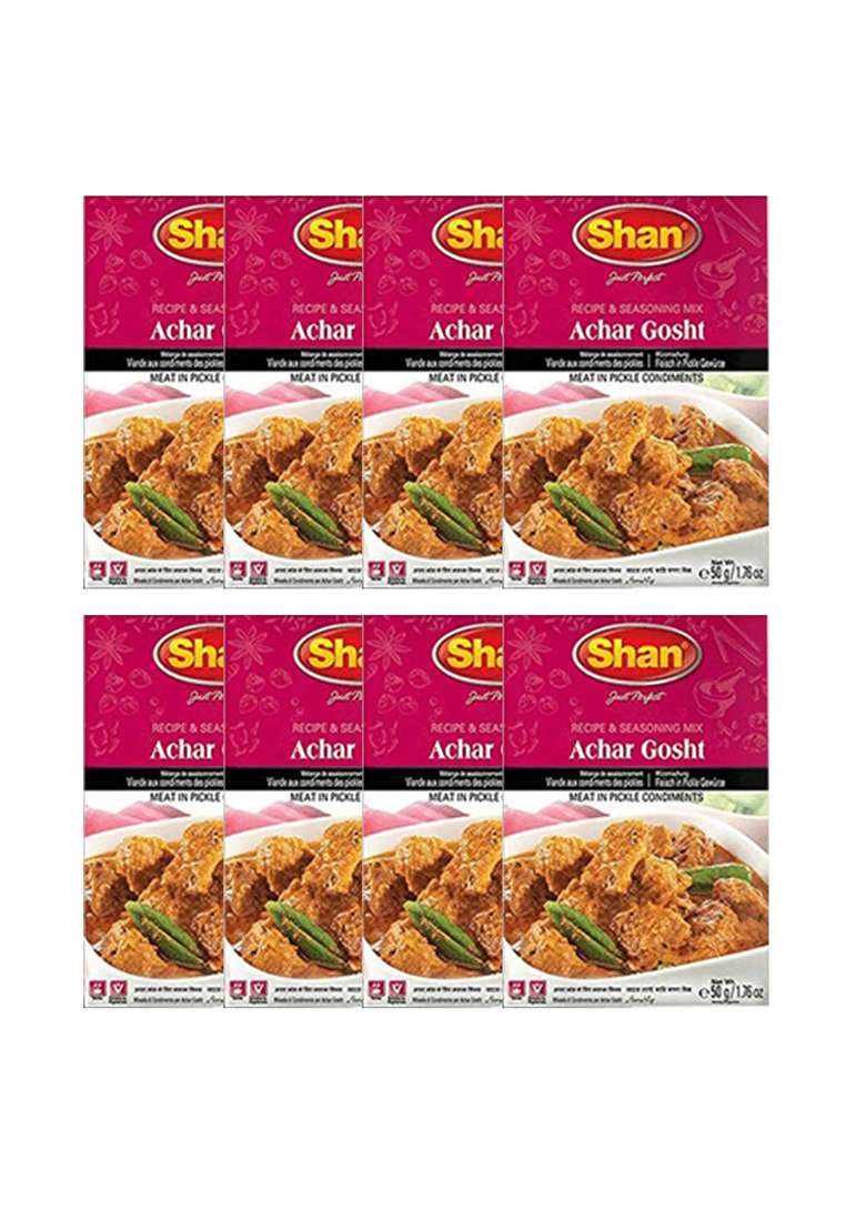 Shan Achar Gosht Masala, 8 X 50 G - Indya
