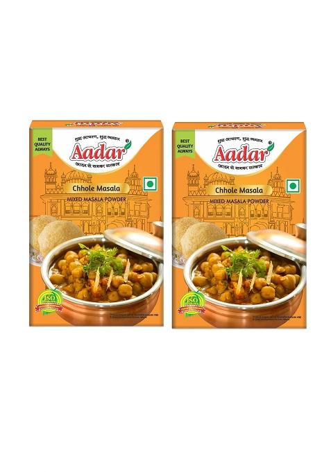 Aadar Spices Chole Masala 100G Pack Of 2 - Chana Powder 200G Authentic Indian Spices, Flavor Enhancer For Chole/Chana Ideal Kitchens