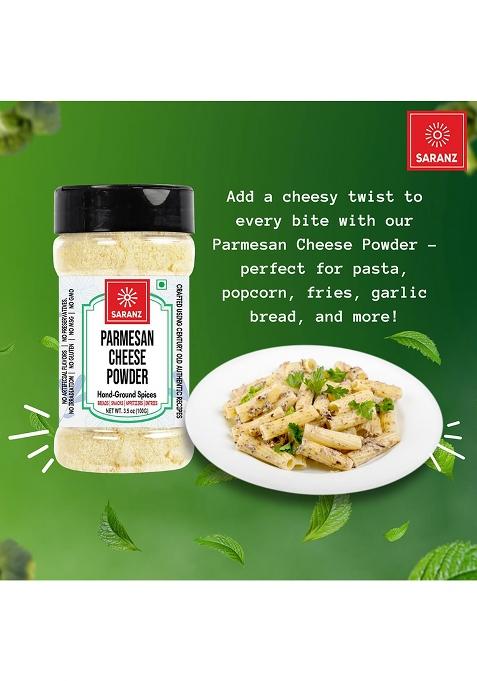 Saranz Ras El Hanout, Parmesan Cheese Powder, Baharat Spice Mix & Dukkah Exotic Seasoning ( Combo Pack Of 4 ) Perfect For Snacks, Appetizers | Hand-Grounded Spices Fresh Grilling Marinade Sweet-Spiced Flavor 100 Gm Sprinkler Jar