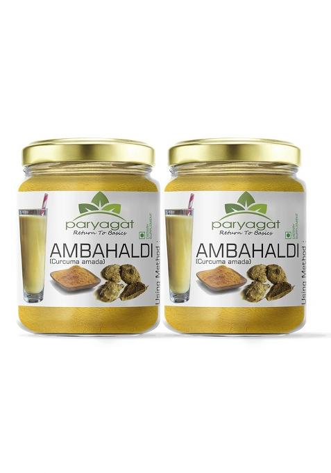 Paryagat 100% Pure Lab Tested Organic Amba Haldi Powder - Immunity Booster, Anti-Oxidant, Anti-Inflammatory Turmeric (100 Gram, Pack Of 2)