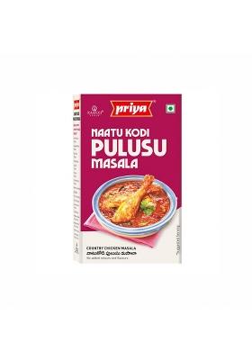 Priya Naatu Kodi Pulusu (Country Chicken) Masala 50G (Pack Of 7) - I Total 350Gm Delight In The Authentic Flavors Country Chicken With This Exquisite Spice Blend!