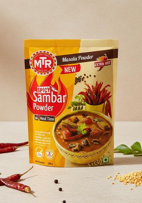 Mtr Spicy Sambar Powder | Traditional Masalas Authentic With A Twist 200G