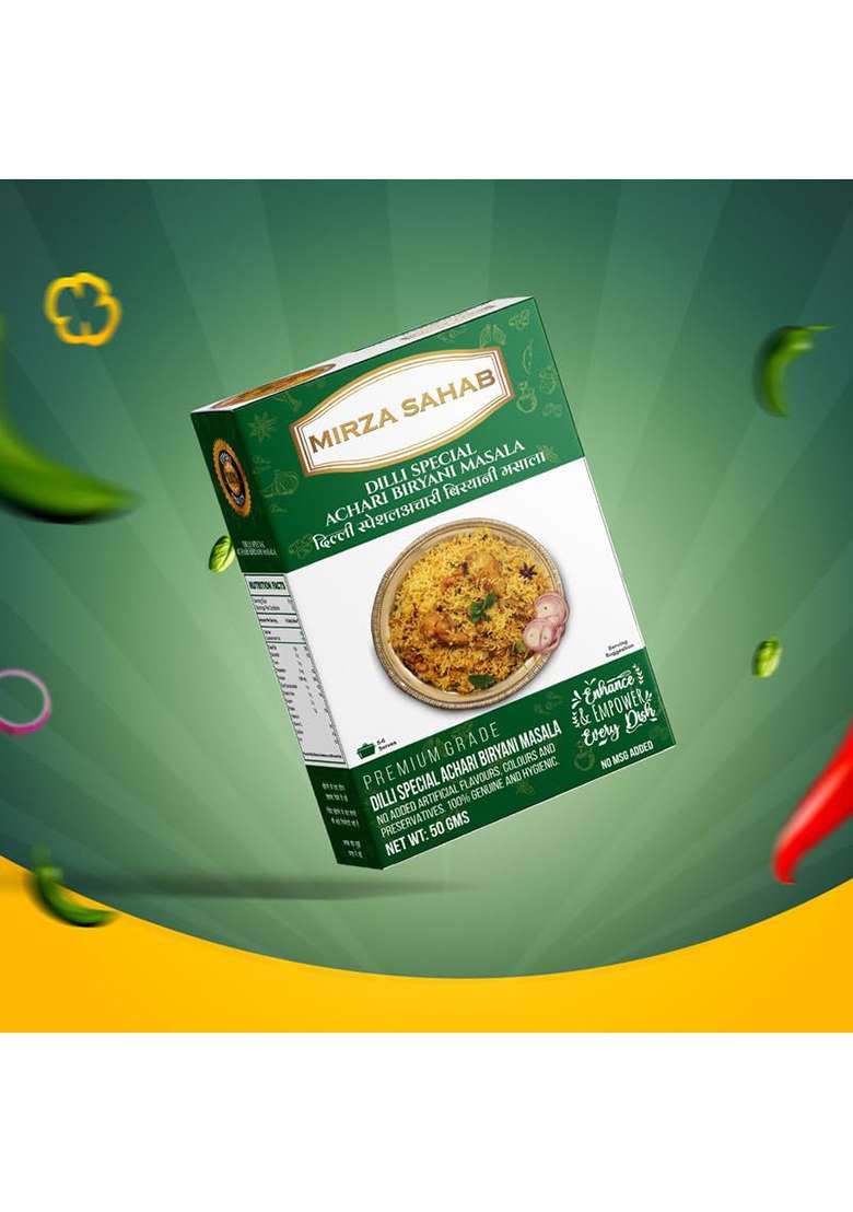 Mirza Sahab Combo Pack | Dilli Special Achari Biryani Masala & Dum Achieve Authentic At Home - Indya