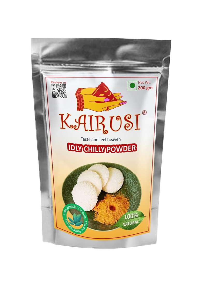 Kairusi Homemade Idly Chilli Powder 200Gm Natural Spice Blend With No Added Flavors, Preservatives, Or Artificial Aromas - Indya