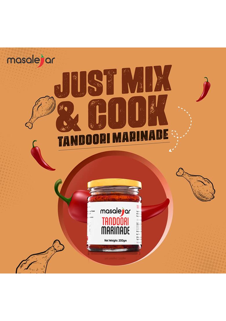 Masalejar Tandoori Marinade Masala 100G Ready-To-Cook Veg Tikka & Bbq Spice Mix For Paneer, Mushroom, Starters Curries