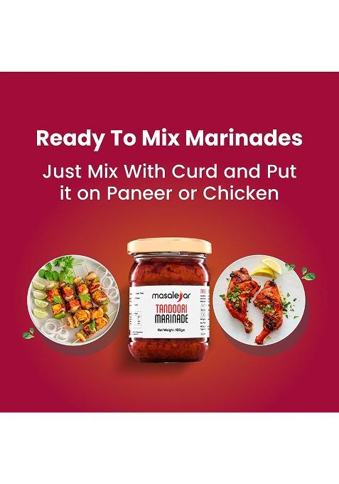 Masalejar Tandoori Marinade Masala 100G Ready-To-Cook Veg Tikka & Bbq Spice Mix For Paneer, Mushroom, Starters Curries