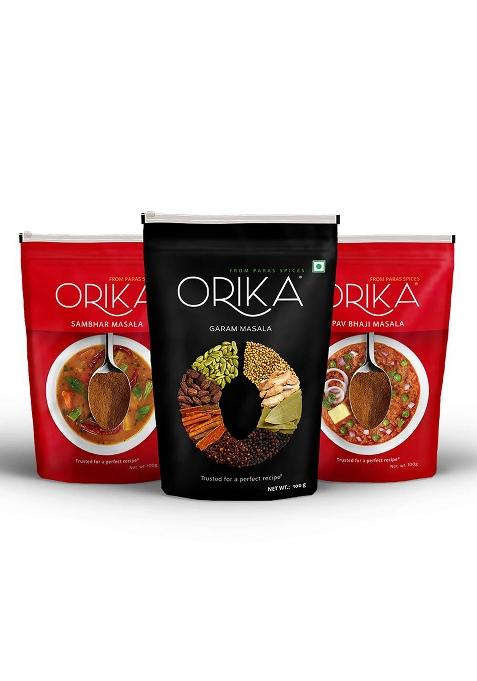 Orika Sambhar, Pav Bhaji & Garam Masala (Combo Of 3, 100 G Each)