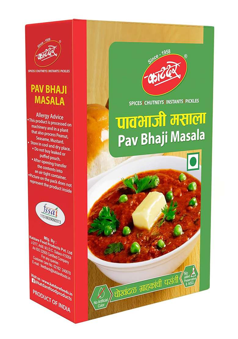 Katdare Pav Bhaji 200Gm & Shev Masala (50Gm*4Nos) | Delicious Aromatic Combo Pack - Indya