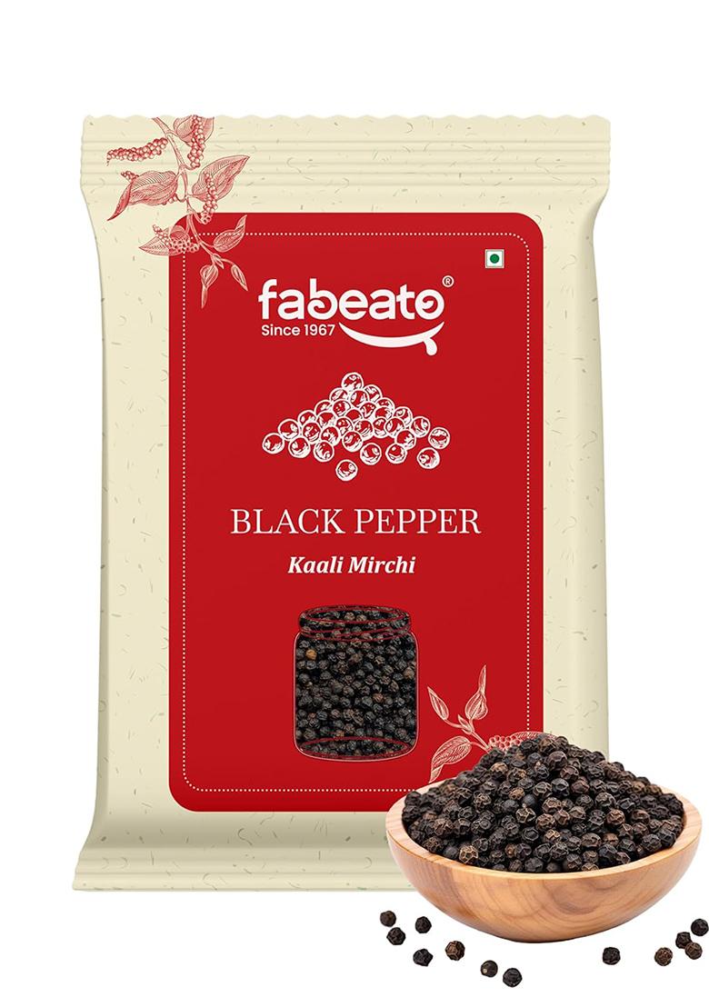 Fabeato Whole Black Pepper 100 Gram|Kali Mirch|Ultra-Pure & Finely Ground| Aromatic, Premium With Bold Flavor Rich Aroma