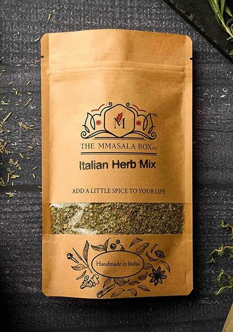 The Mmasala Box Co. Italian Herb Mix Oregano (100 Gms)|Classis Blend Of Spices For Pizza, Pasta, Garlic Bread & Food| All Purpose Seasoning Flakes |All Natural Chemical Free