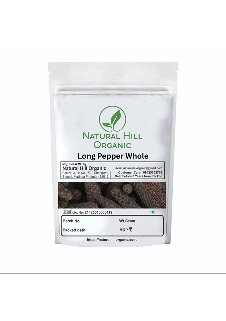 Natural Hill Organic Organic-Long Pepper Whole-150G-Warm Aroma & Traditional Kitchen Spice For Daily Wellness-Fssai Certified-Natural-No Preservatives- ( )