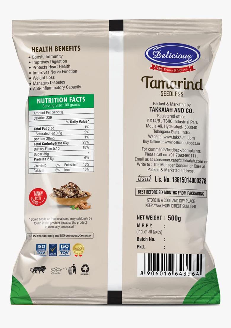 Delicious Tamarind Seedless | 100% Natural Soft & (500Gms)