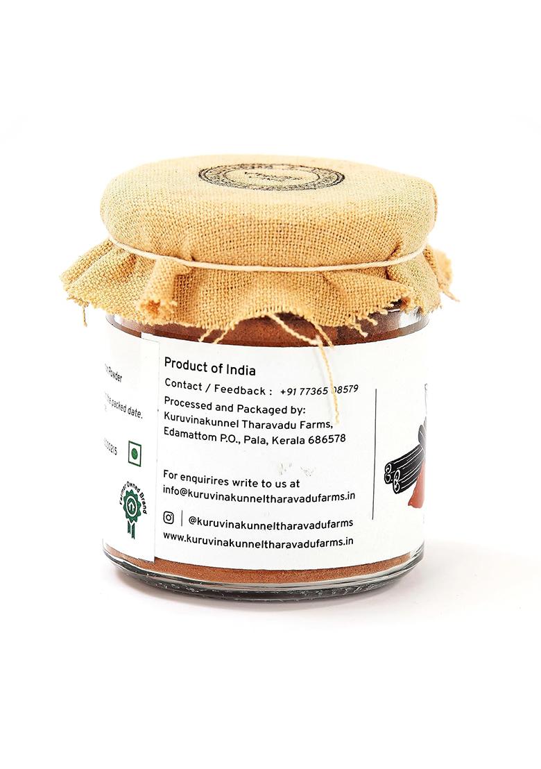 Kuruvinakunnel Tharavadu Farms True Cinnamon Powder/ Ground Spice (Organically Grown | Single Origin Farm To Table) 50 Gms