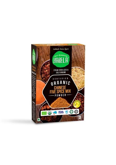 Harela Certified Organic Chinese Five Spices Mix Powder With Natural Oils | No Additives Or Harmful Chemicals Cold-Pressed & Steam Sterilised Aromatic Flavourful (Pack-1)