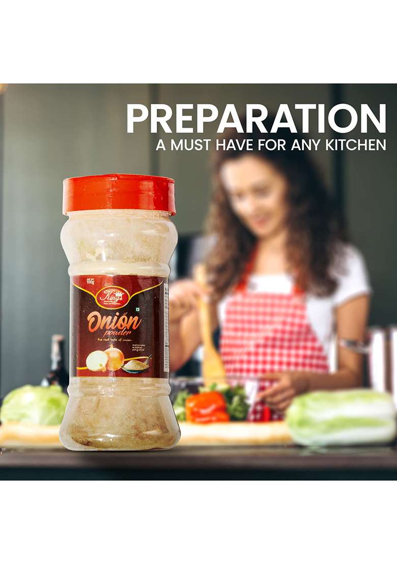 Kings Combo Pack Of Ginger, Garlic And Onion Powder, Healthy Addition To Your Kitchen, Including Pure Ingredients, No Preservatives Or Additives, Easy Use Store (300Gm, 3) 100Gm Each - Indya