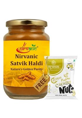 Nirvanic Satvik Haldi With Black Pepper |Organic Turmeric Powder, Nature