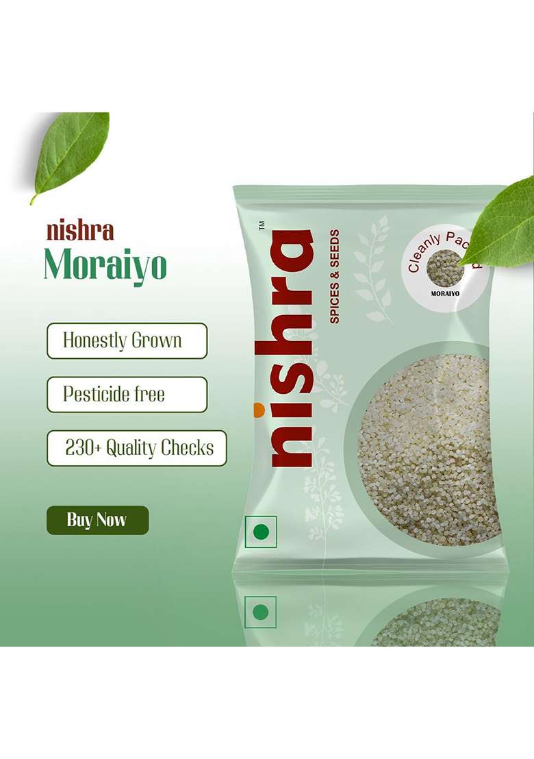 Nishra Moraiyo | Premium Sama Rice/Little Millet 100% Natural & Unpolished Fasting (Upvas) Friendly Easy To Digest 500G - Indya