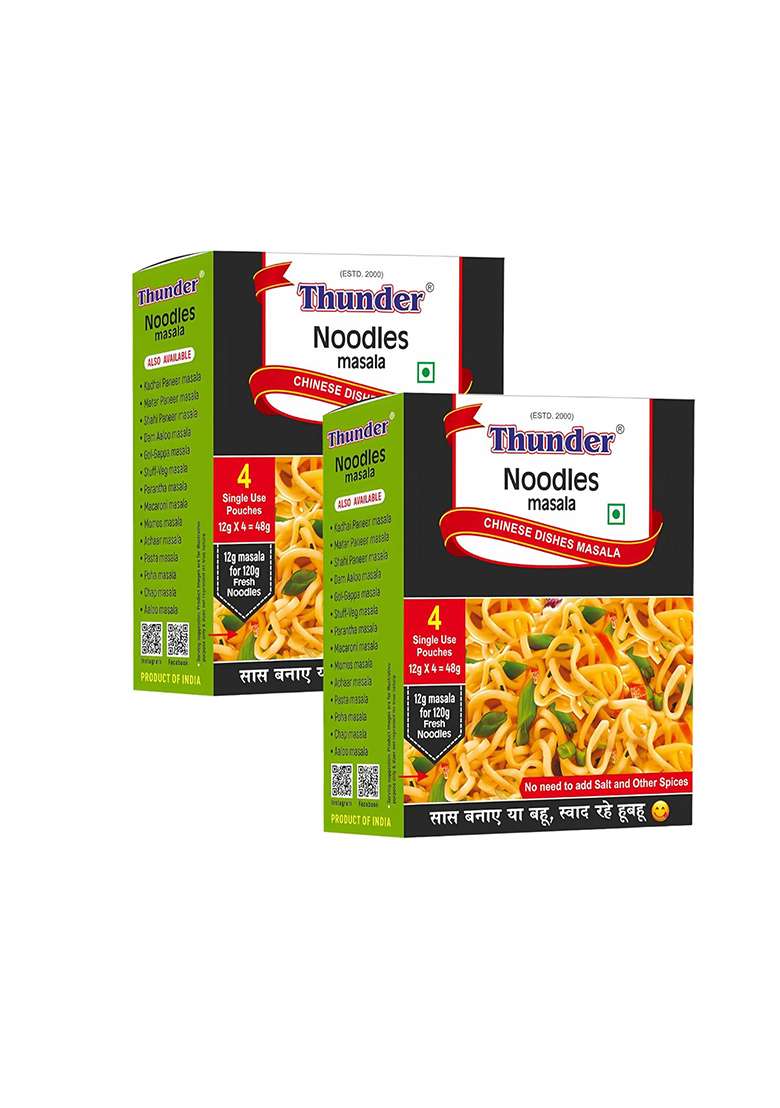 Thunder Noodles Masala 48G | Quick & Easy Chinese Dishes Seasoning Instant Noodle Masala, Pack Of 2 - Indya