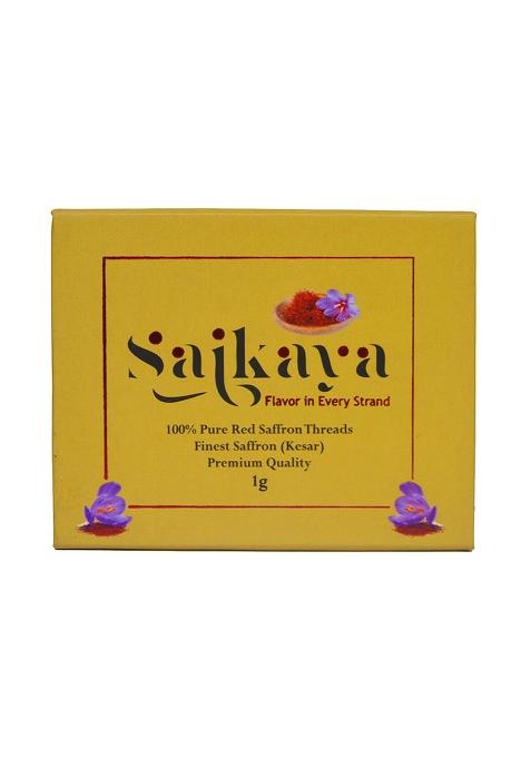 Saikaya Pure & Fresh Saffron Threads 1Gm | 100% Organic Kesar, Hand-Picked, Rich Aroma Color For Culinary And Health Use