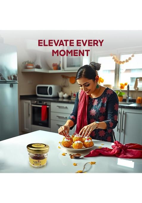 Saikaya Pure & Fresh Saffron Threads 1Gm | 100% Organic Kesar, Hand-Picked, Rich Aroma Color For Culinary And Health Use