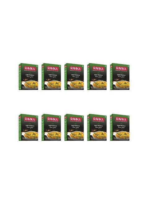 Ravika Sabji Masala | Made With Aromatic Spices 100% Natural Ingredients Ready To Use Authentic Vegan Spice No Bulking Agent Artifical Colours Or Preservatives Used - 50G