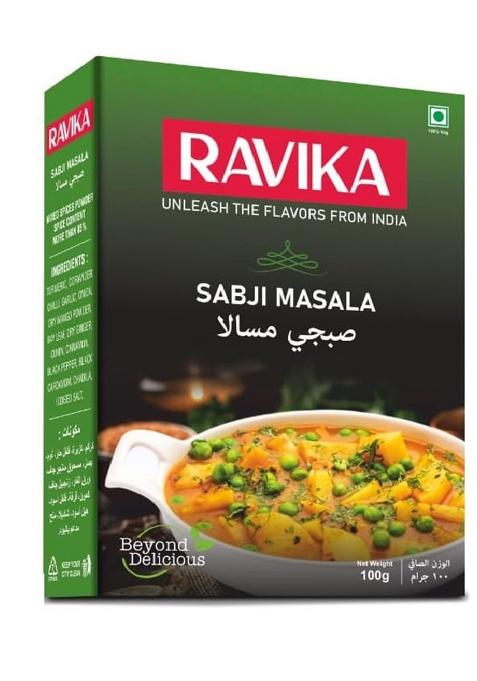 Ravika Sabji Masala | Made With Aromatic Spices 100% Natural Ingredients Ready To Use Authentic Vegan Spice No Bulking Agent Artifical Colours Or Preservatives Used