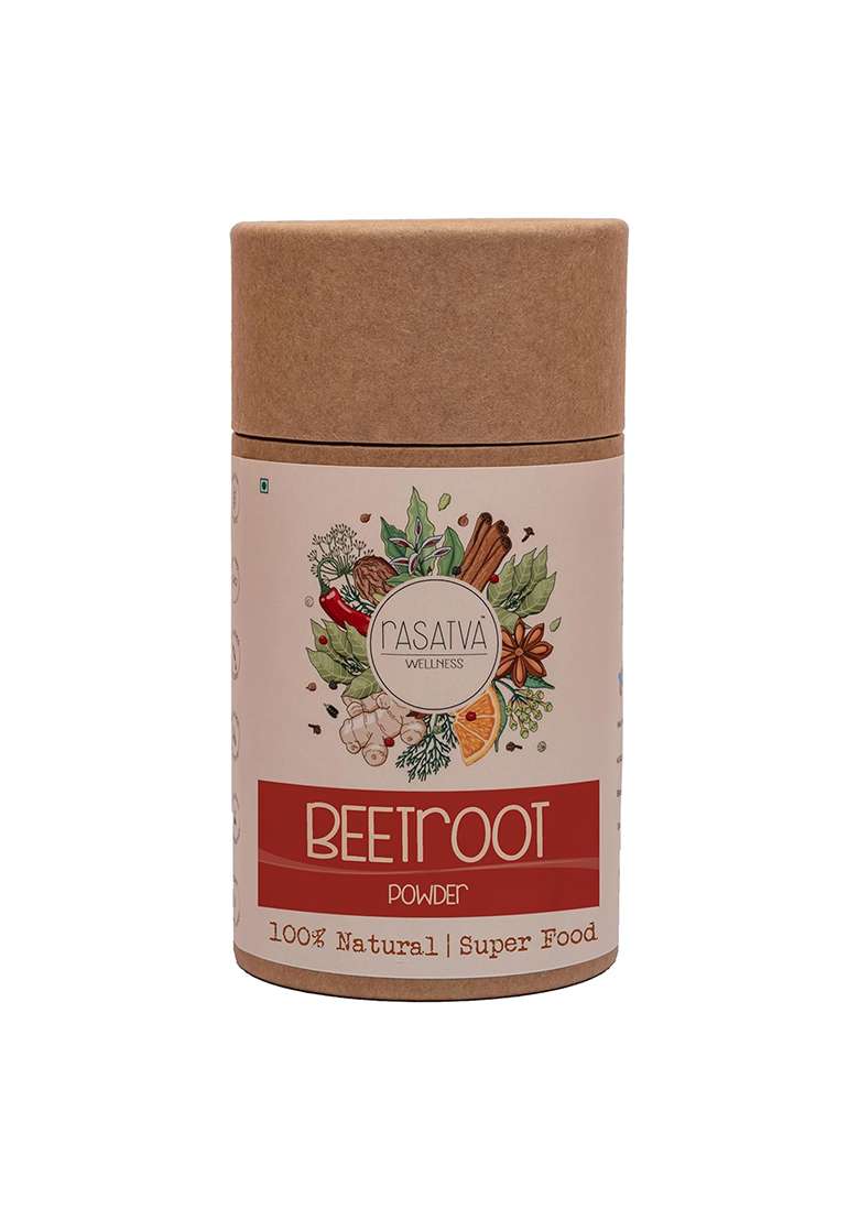 Rasatva Beetroot Powder | 100% Natural Superfood No Additives Preservatives Pack Of 1 X 100G - Indya