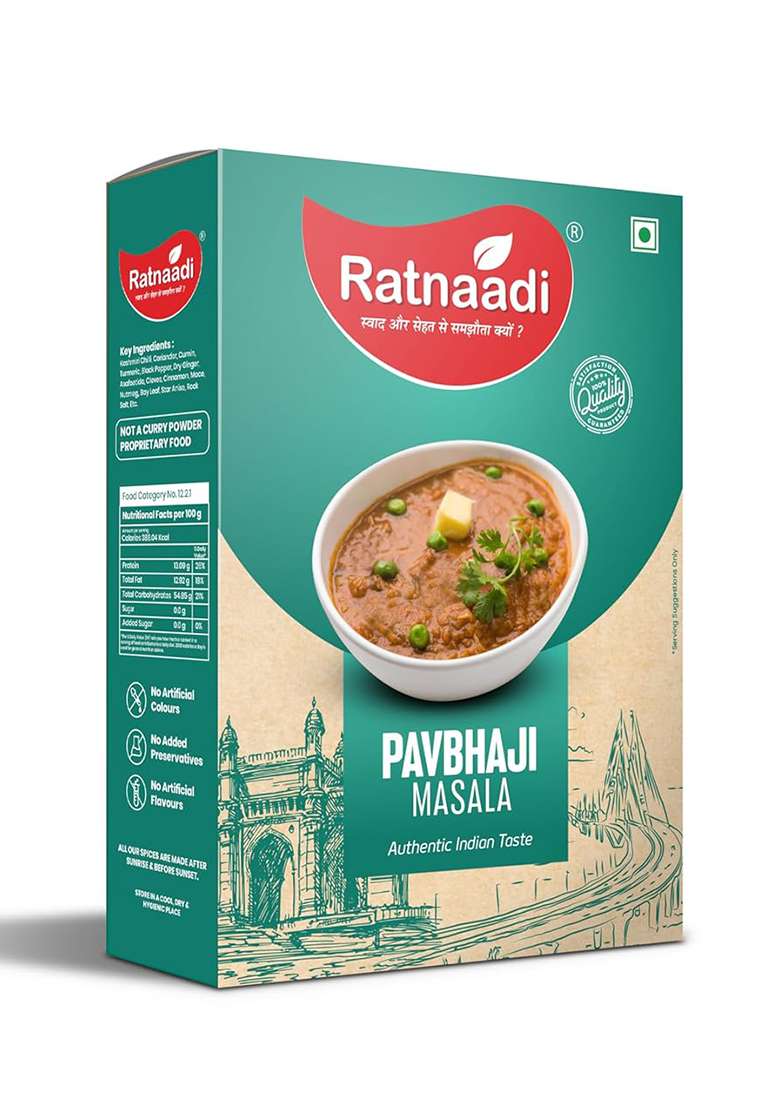 Ratnaadi Pavbhaji Masala |Jain Masala| Pure Jain Indian Spice Blend Perfect For Flavorful Dishes (500 Gm) - Indya